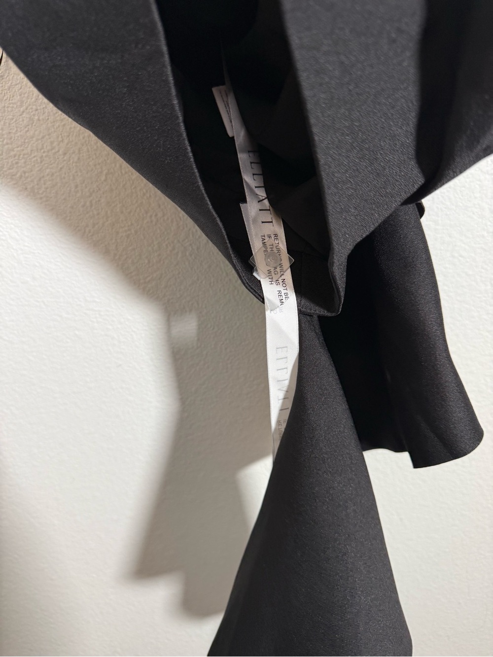 Elliatt Convergence Dress Black One Shoulder Asymmetrical Ruffle Cocktail Dress - Picture 5 of 11